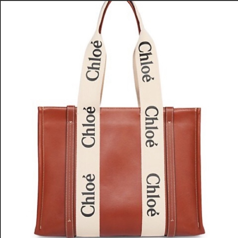 Chloe Woody Tote Leather Medium
